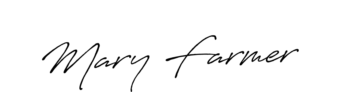 Create a beautiful signature design for name Mary Farmer. With this signature (Antro_Vectra_Bolder) fonts, you can make a handwritten signature for free. Mary Farmer signature style 7 images and pictures png