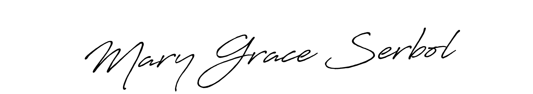 Use a signature maker to create a handwritten signature online. With this signature software, you can design (Antro_Vectra_Bolder) your own signature for name Mary Grace Serbol. Mary Grace Serbol signature style 7 images and pictures png