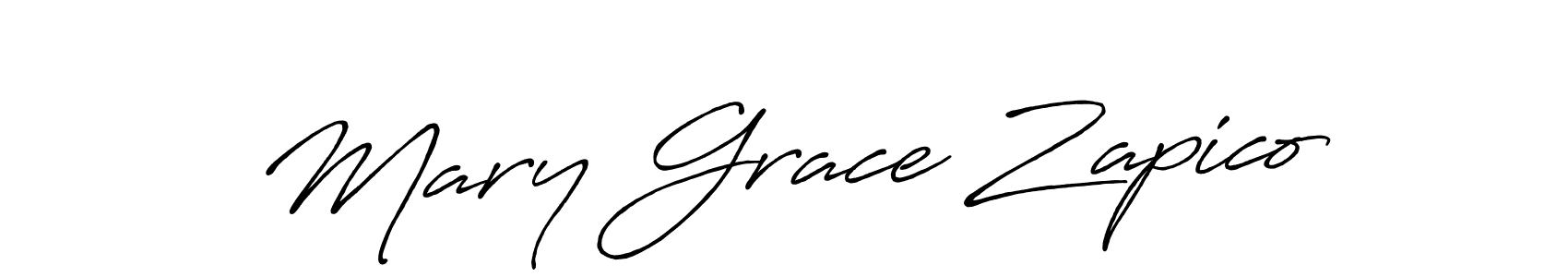 Mary Grace Zapico stylish signature style. Best Handwritten Sign (Antro_Vectra_Bolder) for my name. Handwritten Signature Collection Ideas for my name Mary Grace Zapico. Mary Grace Zapico signature style 7 images and pictures png
