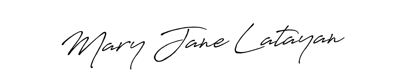 Make a beautiful signature design for name Mary Jane Latayan. With this signature (Antro_Vectra_Bolder) style, you can create a handwritten signature for free. Mary Jane Latayan signature style 7 images and pictures png
