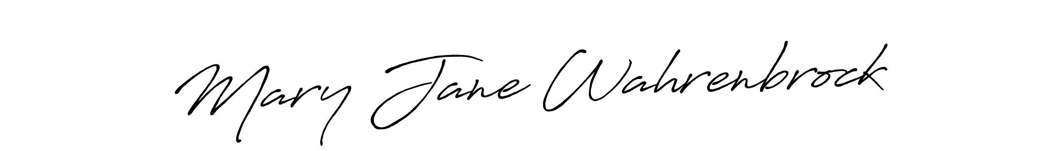 Design your own signature with our free online signature maker. With this signature software, you can create a handwritten (Antro_Vectra_Bolder) signature for name Mary Jane Wahrenbrock. Mary Jane Wahrenbrock signature style 7 images and pictures png