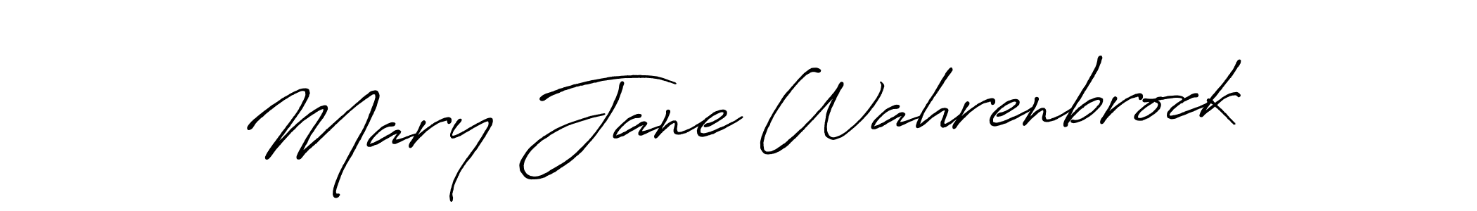 Design your own signature with our free online signature maker. With this signature software, you can create a handwritten (Antro_Vectra_Bolder) signature for name Mary Jane Wahrenbrock. Mary Jane Wahrenbrock signature style 7 images and pictures png