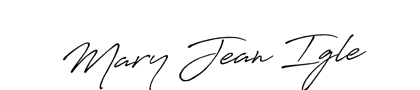 Make a beautiful signature design for name Mary Jean Igle. With this signature (Antro_Vectra_Bolder) style, you can create a handwritten signature for free. Mary Jean Igle signature style 7 images and pictures png