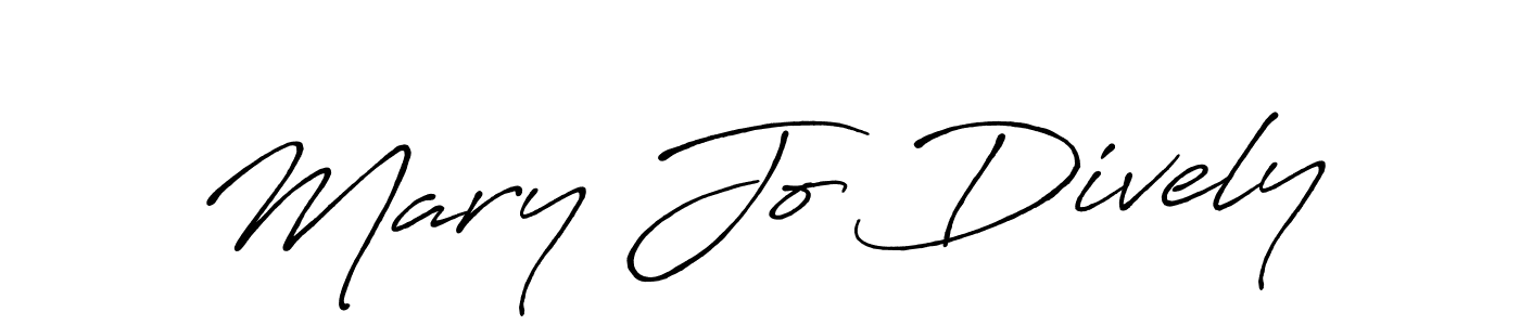 How to make Mary Jo Dively name signature. Use Antro_Vectra_Bolder style for creating short signs online. This is the latest handwritten sign. Mary Jo Dively signature style 7 images and pictures png