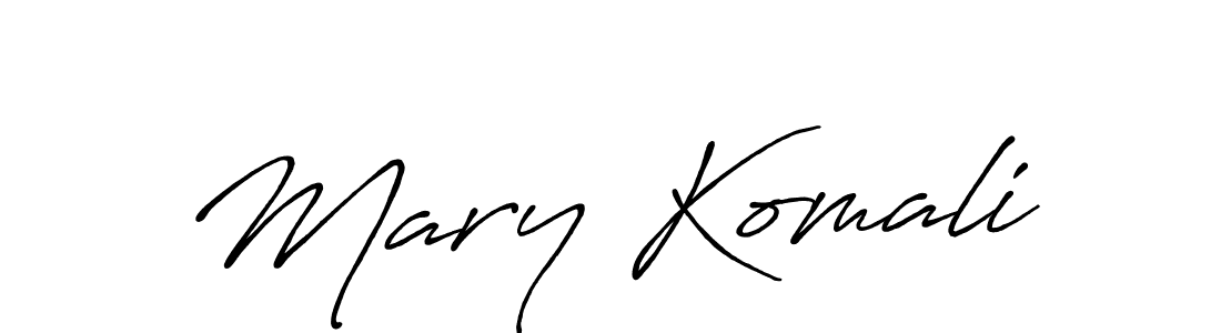 Create a beautiful signature design for name Mary Komali. With this signature (Antro_Vectra_Bolder) fonts, you can make a handwritten signature for free. Mary Komali signature style 7 images and pictures png