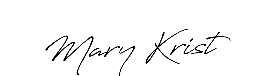 Make a beautiful signature design for name Mary Krist. With this signature (Antro_Vectra_Bolder) style, you can create a handwritten signature for free. Mary Krist signature style 7 images and pictures png