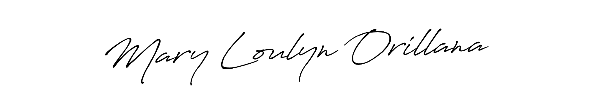 Make a short Mary Loulyn Orillana signature style. Manage your documents anywhere anytime using Antro_Vectra_Bolder. Create and add eSignatures, submit forms, share and send files easily. Mary Loulyn Orillana signature style 7 images and pictures png