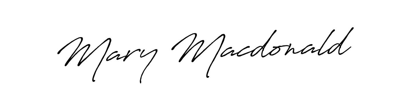 Make a beautiful signature design for name Mary Macdonald. With this signature (Antro_Vectra_Bolder) style, you can create a handwritten signature for free. Mary Macdonald signature style 7 images and pictures png