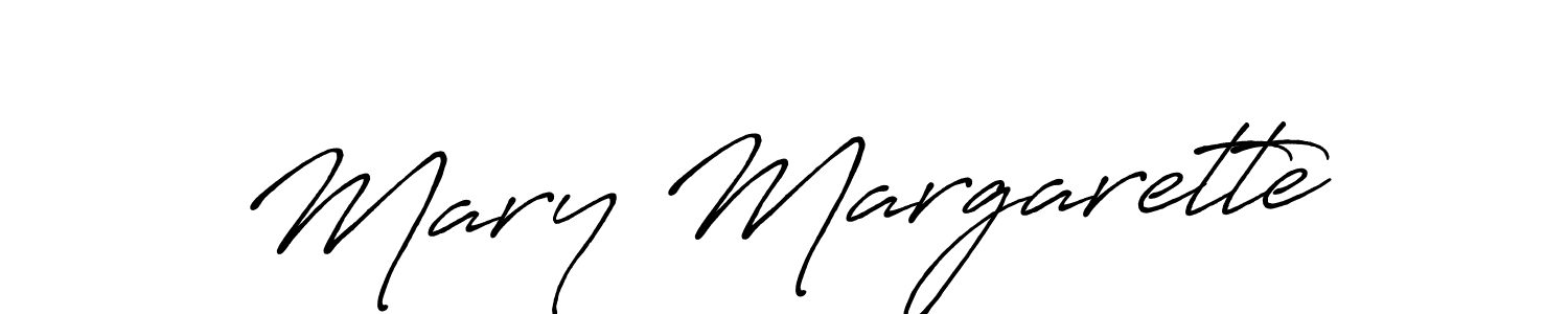 Create a beautiful signature design for name Mary Margarette. With this signature (Antro_Vectra_Bolder) fonts, you can make a handwritten signature for free. Mary Margarette signature style 7 images and pictures png