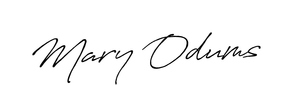 Design your own signature with our free online signature maker. With this signature software, you can create a handwritten (Antro_Vectra_Bolder) signature for name Mary Odums. Mary Odums signature style 7 images and pictures png