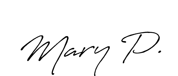 How to make Mary P. name signature. Use Antro_Vectra_Bolder style for creating short signs online. This is the latest handwritten sign. Mary P. signature style 7 images and pictures png