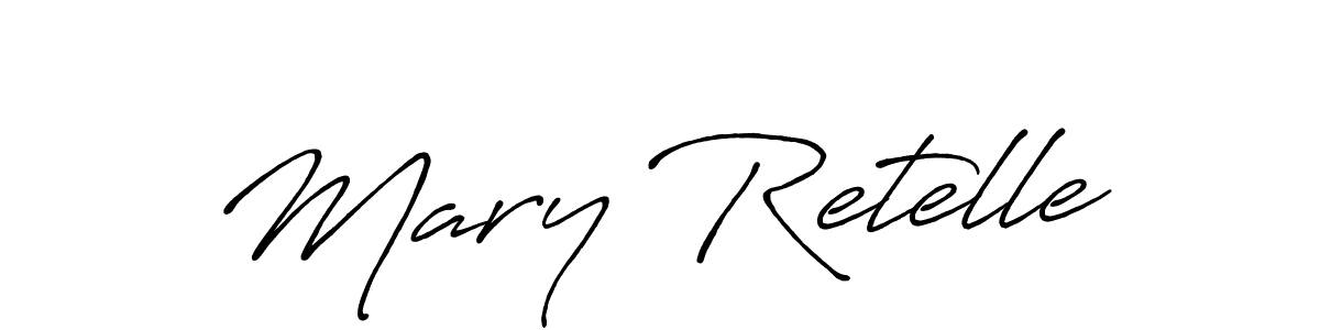 Also we have Mary Retelle name is the best signature style. Create professional handwritten signature collection using Antro_Vectra_Bolder autograph style. Mary Retelle signature style 7 images and pictures png