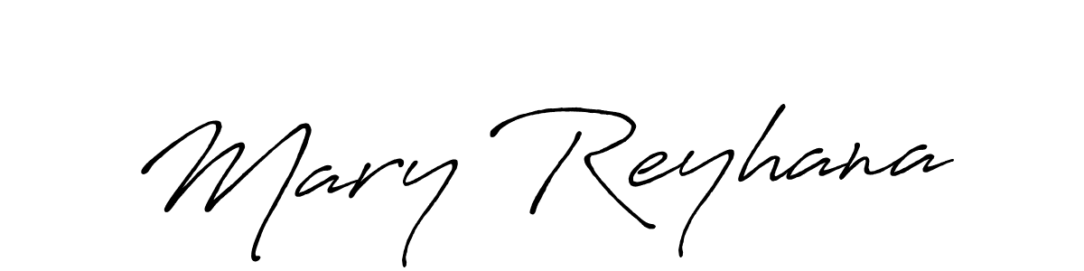 How to make Mary Reyhana signature? Antro_Vectra_Bolder is a professional autograph style. Create handwritten signature for Mary Reyhana name. Mary Reyhana signature style 7 images and pictures png