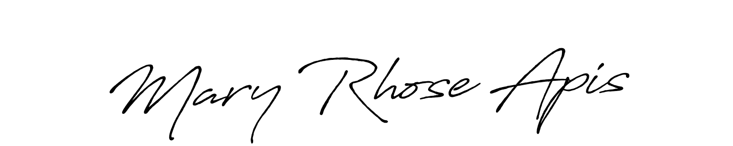 Mary Rhose Apis stylish signature style. Best Handwritten Sign (Antro_Vectra_Bolder) for my name. Handwritten Signature Collection Ideas for my name Mary Rhose Apis. Mary Rhose Apis signature style 7 images and pictures png