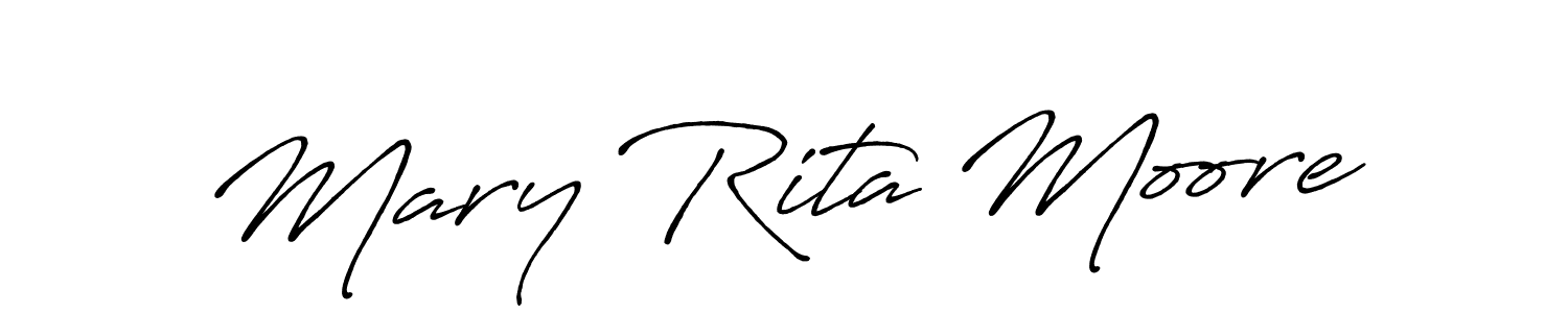 How to make Mary Rita Moore name signature. Use Antro_Vectra_Bolder style for creating short signs online. This is the latest handwritten sign. Mary Rita Moore signature style 7 images and pictures png