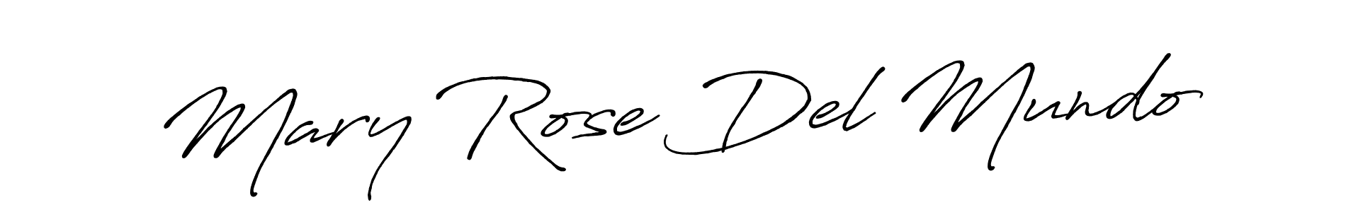 How to make Mary Rose Del Mundo name signature. Use Antro_Vectra_Bolder style for creating short signs online. This is the latest handwritten sign. Mary Rose Del Mundo signature style 7 images and pictures png