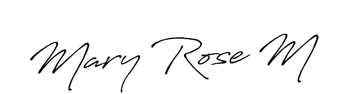 if you are searching for the best signature style for your name Mary Rose M. so please give up your signature search. here we have designed multiple signature styles  using Antro_Vectra_Bolder. Mary Rose M signature style 7 images and pictures png