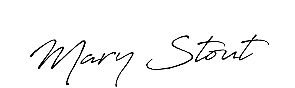 How to make Mary Stout name signature. Use Antro_Vectra_Bolder style for creating short signs online. This is the latest handwritten sign. Mary Stout signature style 7 images and pictures png