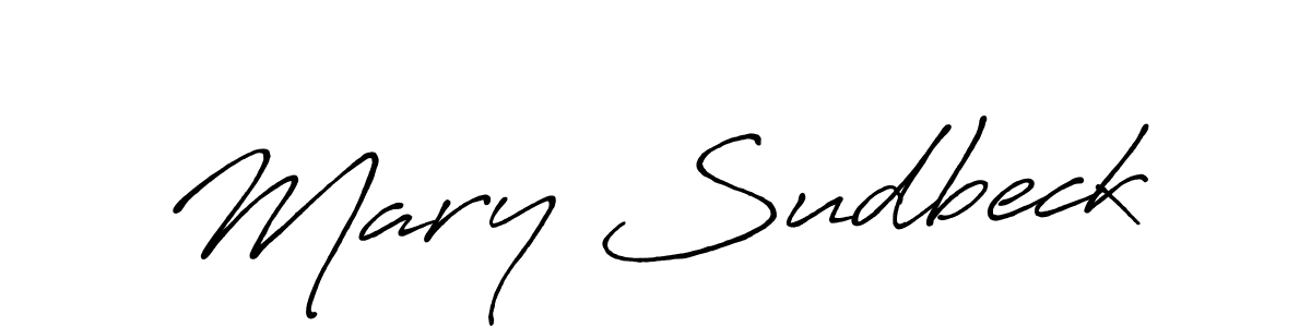 Make a beautiful signature design for name Mary Sudbeck. With this signature (Antro_Vectra_Bolder) style, you can create a handwritten signature for free. Mary Sudbeck signature style 7 images and pictures png