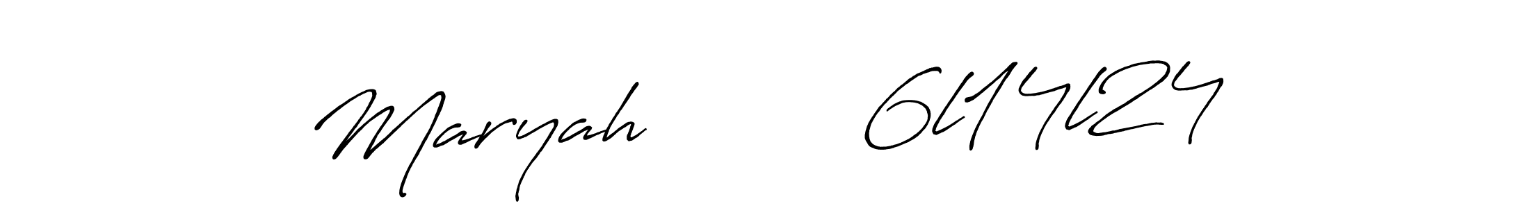 Similarly Antro_Vectra_Bolder is the best handwritten signature design. Signature creator online .You can use it as an online autograph creator for name Maryah         6l14l24. Maryah         6l14l24 signature style 7 images and pictures png