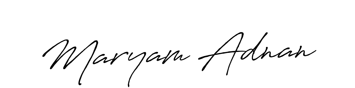 Maryam Adnan stylish signature style. Best Handwritten Sign (Antro_Vectra_Bolder) for my name. Handwritten Signature Collection Ideas for my name Maryam Adnan. Maryam Adnan signature style 7 images and pictures png