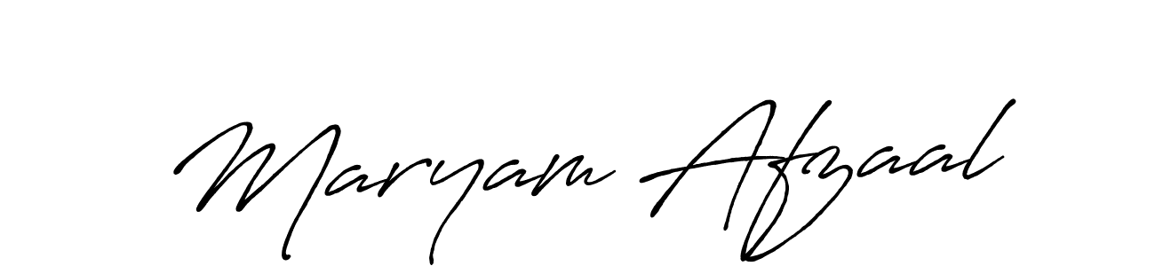 Make a beautiful signature design for name Maryam Afzaal. With this signature (Antro_Vectra_Bolder) style, you can create a handwritten signature for free. Maryam Afzaal signature style 7 images and pictures png