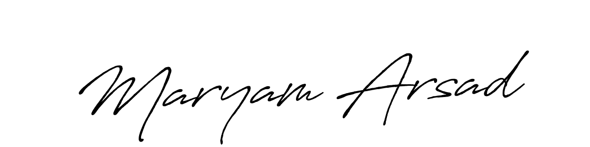 Also we have Maryam Arsad name is the best signature style. Create professional handwritten signature collection using Antro_Vectra_Bolder autograph style. Maryam Arsad signature style 7 images and pictures png