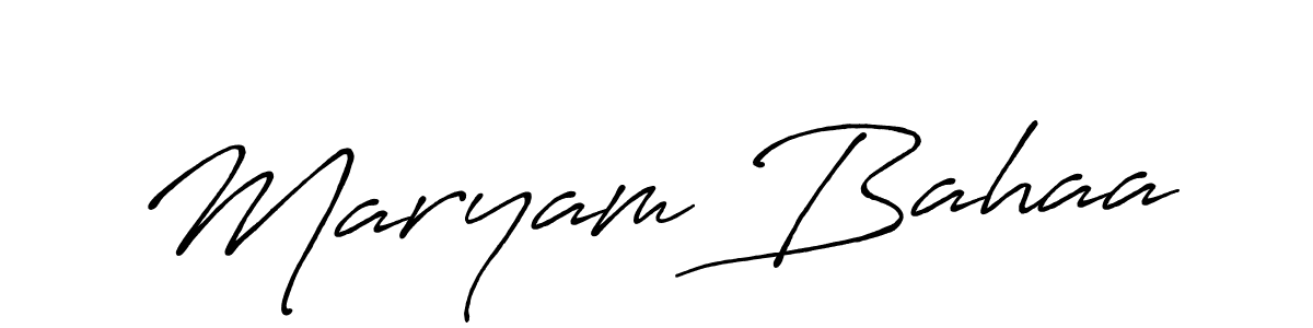 Make a beautiful signature design for name Maryam Bahaa. With this signature (Antro_Vectra_Bolder) style, you can create a handwritten signature for free. Maryam Bahaa signature style 7 images and pictures png