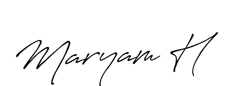 How to make Maryam H signature? Antro_Vectra_Bolder is a professional autograph style. Create handwritten signature for Maryam H name. Maryam H signature style 7 images and pictures png