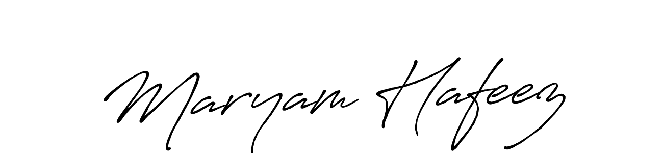 Create a beautiful signature design for name Maryam Hafeez. With this signature (Antro_Vectra_Bolder) fonts, you can make a handwritten signature for free. Maryam Hafeez signature style 7 images and pictures png