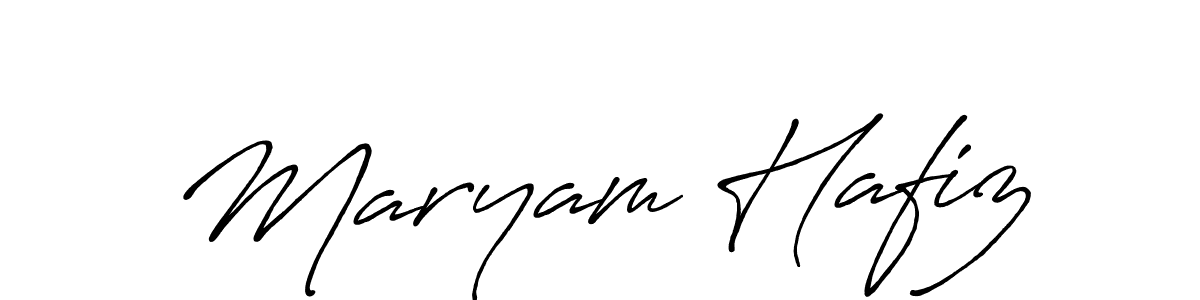 How to make Maryam Hafiz name signature. Use Antro_Vectra_Bolder style for creating short signs online. This is the latest handwritten sign. Maryam Hafiz signature style 7 images and pictures png