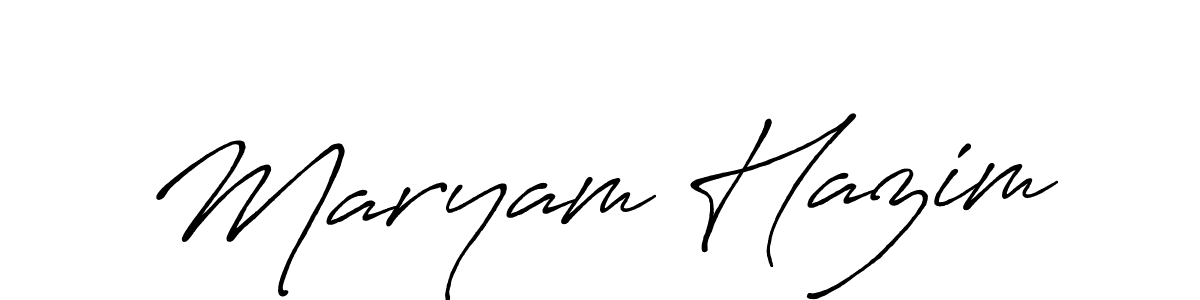 Use a signature maker to create a handwritten signature online. With this signature software, you can design (Antro_Vectra_Bolder) your own signature for name Maryam Hazim. Maryam Hazim signature style 7 images and pictures png