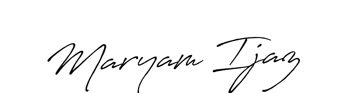 The best way (Antro_Vectra_Bolder) to make a short signature is to pick only two or three words in your name. The name Maryam Ijaz include a total of six letters. For converting this name. Maryam Ijaz signature style 7 images and pictures png