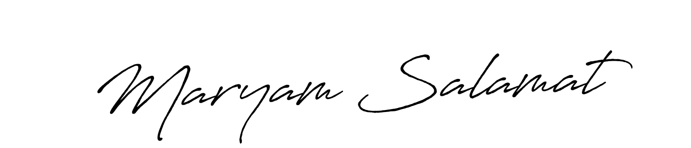 if you are searching for the best signature style for your name Maryam Salamat. so please give up your signature search. here we have designed multiple signature styles  using Antro_Vectra_Bolder. Maryam Salamat signature style 7 images and pictures png