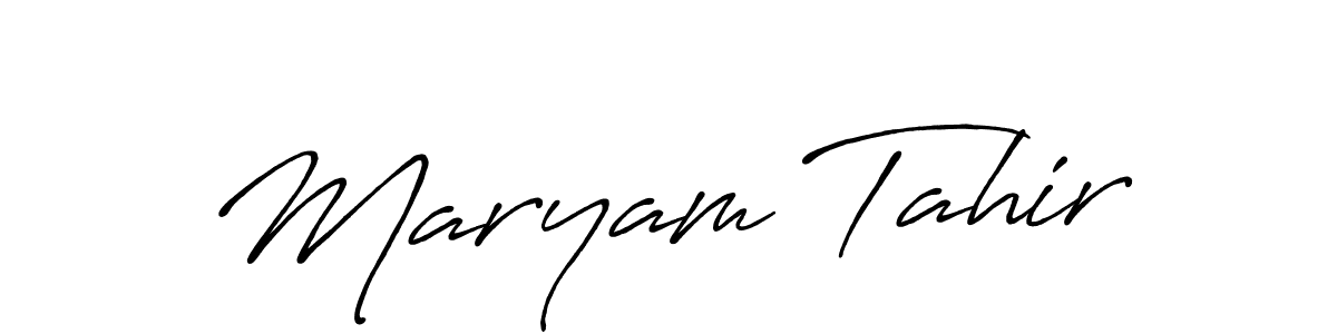 Maryam Tahir stylish signature style. Best Handwritten Sign (Antro_Vectra_Bolder) for my name. Handwritten Signature Collection Ideas for my name Maryam Tahir. Maryam Tahir signature style 7 images and pictures png