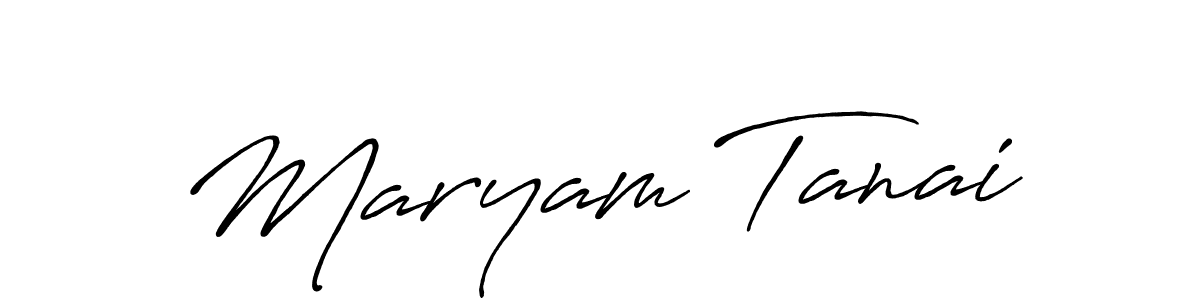 How to make Maryam Tanai name signature. Use Antro_Vectra_Bolder style for creating short signs online. This is the latest handwritten sign. Maryam Tanai signature style 7 images and pictures png