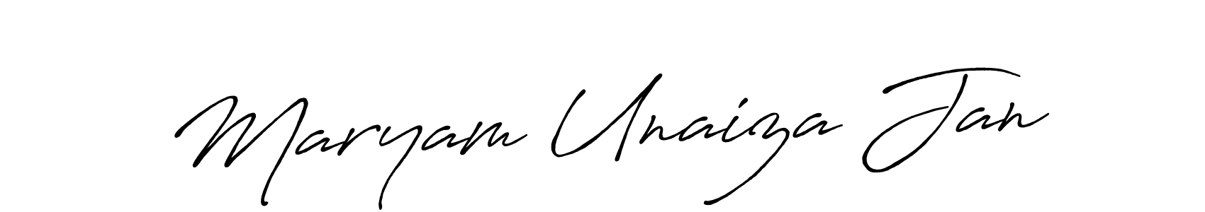 Once you've used our free online signature maker to create your best signature Antro_Vectra_Bolder style, it's time to enjoy all of the benefits that Maryam Unaiza Jan name signing documents. Maryam Unaiza Jan signature style 7 images and pictures png