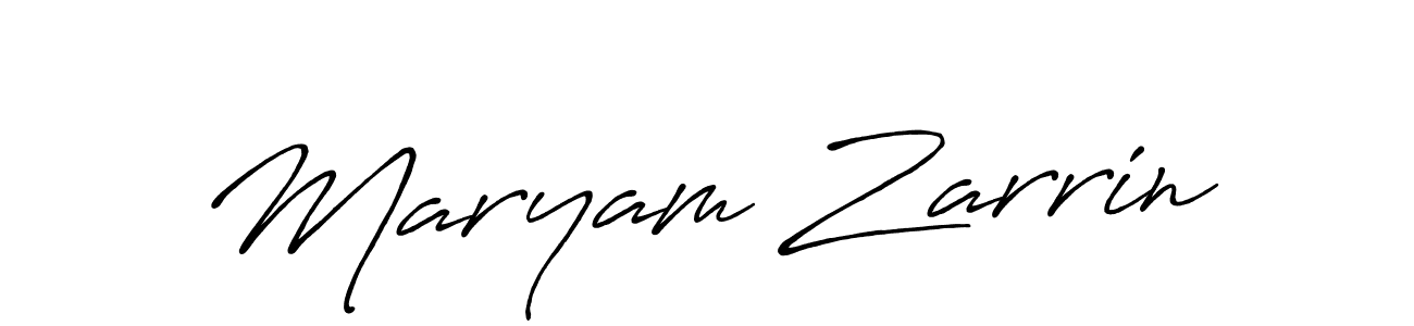 Create a beautiful signature design for name Maryam Zarrin. With this signature (Antro_Vectra_Bolder) fonts, you can make a handwritten signature for free. Maryam Zarrin signature style 7 images and pictures png