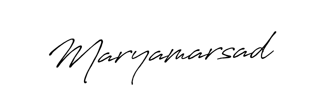 Use a signature maker to create a handwritten signature online. With this signature software, you can design (Antro_Vectra_Bolder) your own signature for name Maryamarsad. Maryamarsad signature style 7 images and pictures png