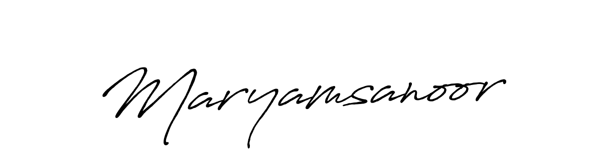 Make a beautiful signature design for name Maryamsanoor. Use this online signature maker to create a handwritten signature for free. Maryamsanoor signature style 7 images and pictures png