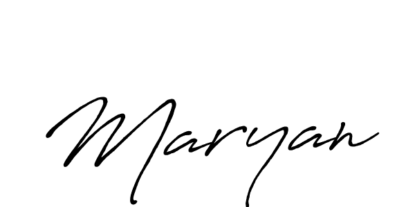 Make a beautiful signature design for name Maryan. With this signature (Antro_Vectra_Bolder) style, you can create a handwritten signature for free. Maryan signature style 7 images and pictures png