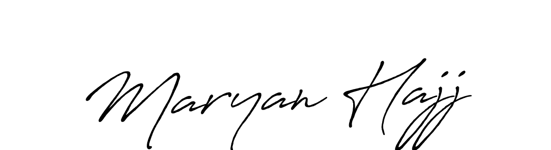 How to make Maryan Hajj signature? Antro_Vectra_Bolder is a professional autograph style. Create handwritten signature for Maryan Hajj name. Maryan Hajj signature style 7 images and pictures png