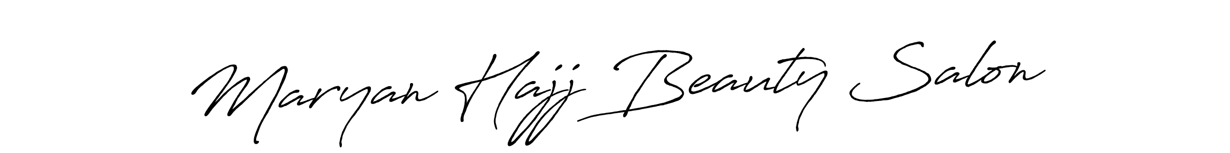 Make a beautiful signature design for name Maryan Hajj Beauty Salon. Use this online signature maker to create a handwritten signature for free. Maryan Hajj Beauty Salon signature style 7 images and pictures png