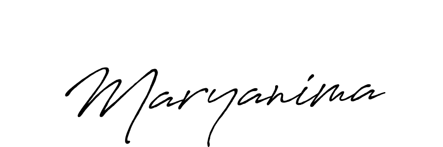 Maryanima stylish signature style. Best Handwritten Sign (Antro_Vectra_Bolder) for my name. Handwritten Signature Collection Ideas for my name Maryanima. Maryanima signature style 7 images and pictures png