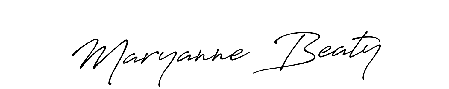 How to make Maryanne  Beaty signature? Antro_Vectra_Bolder is a professional autograph style. Create handwritten signature for Maryanne  Beaty name. Maryanne  Beaty signature style 7 images and pictures png