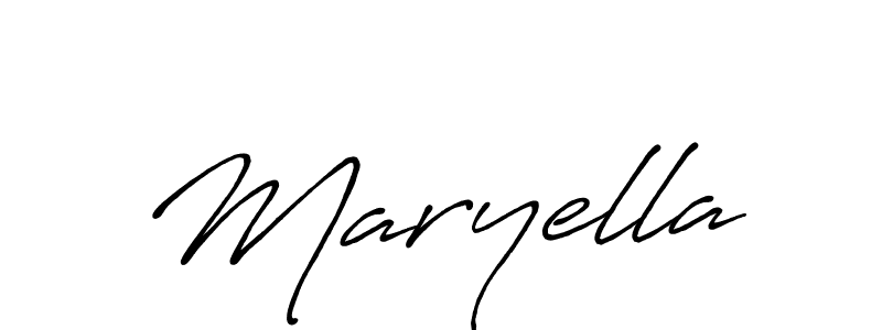 Use a signature maker to create a handwritten signature online. With this signature software, you can design (Antro_Vectra_Bolder) your own signature for name Maryella. Maryella signature style 7 images and pictures png