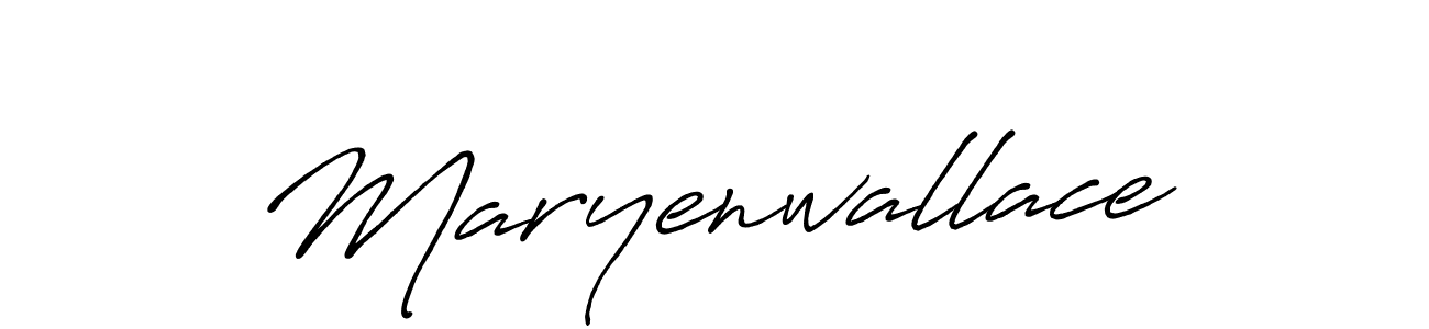 Use a signature maker to create a handwritten signature online. With this signature software, you can design (Antro_Vectra_Bolder) your own signature for name Maryenwallace. Maryenwallace signature style 7 images and pictures png