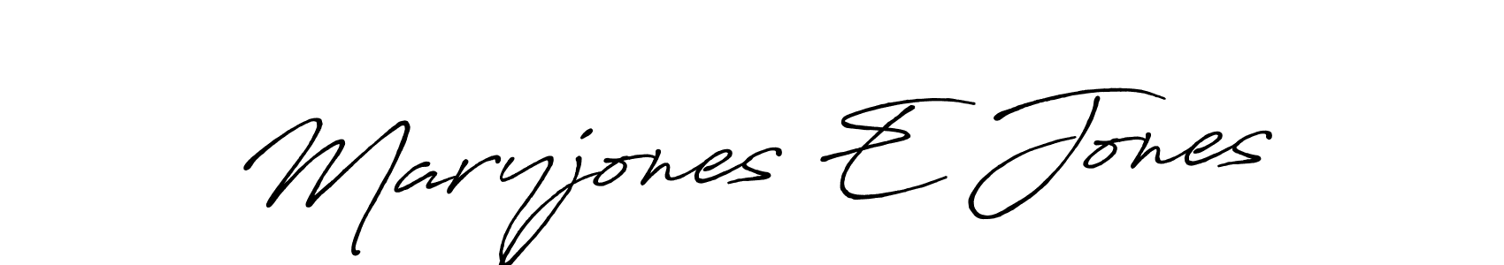 It looks lik you need a new signature style for name Maryjones E Jones. Design unique handwritten (Antro_Vectra_Bolder) signature with our free signature maker in just a few clicks. Maryjones E Jones signature style 7 images and pictures png