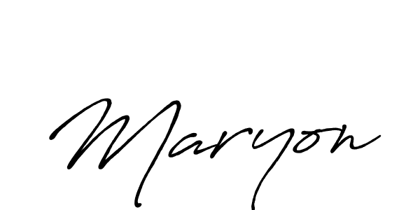 Make a beautiful signature design for name Maryon. With this signature (Antro_Vectra_Bolder) style, you can create a handwritten signature for free. Maryon signature style 7 images and pictures png
