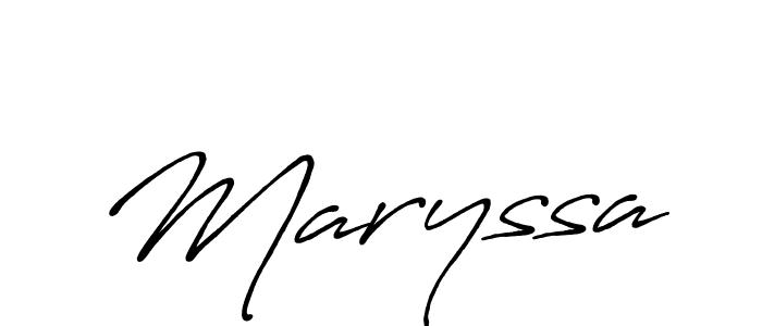 How to make Maryssa signature? Antro_Vectra_Bolder is a professional autograph style. Create handwritten signature for Maryssa name. Maryssa signature style 7 images and pictures png